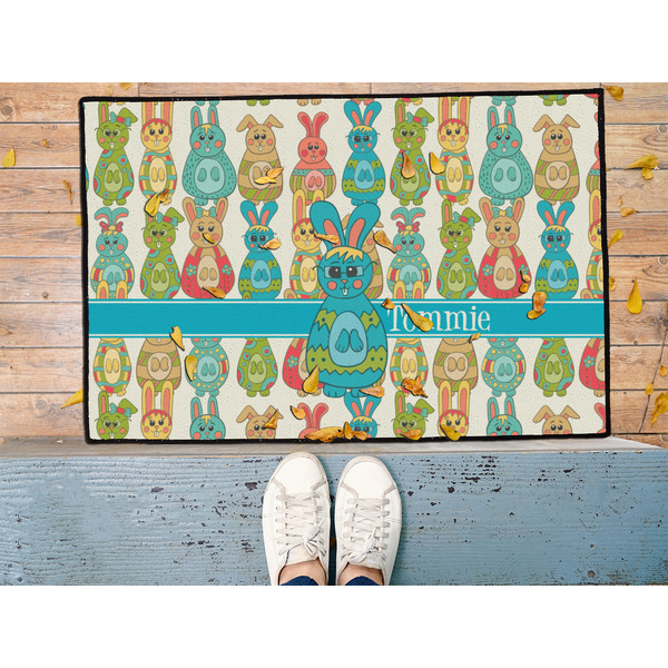 Fun Easter Bunnies Door Mat - LIFESTYLE (Med)
