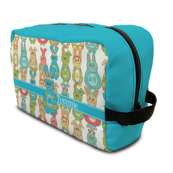 Custom Fun Easter Bunnies Toiletry Bag / Dopp Kit (Personalized)