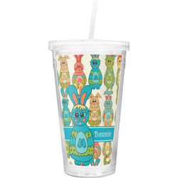 Fun Easter Bunnies Double Wall Tumbler with Straw (Personalized)