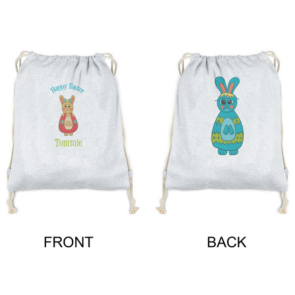 Fun Easter Bunnies Drawstring Backpacks - Sweatshirt Fleece - Double Sided - APPROVAL