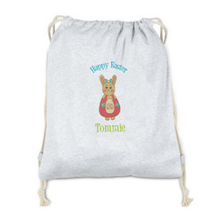Fun Easter Bunnies Drawstring Backpack - Sweatshirt Fleece - Double Sided (Personalized)