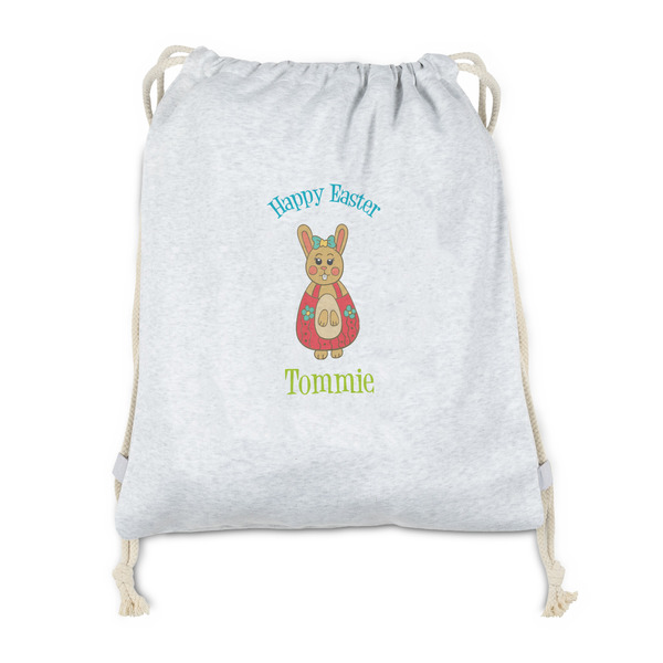 Custom Fun Easter Bunnies Drawstring Backpack - Sweatshirt Fleece - Double Sided (Personalized)