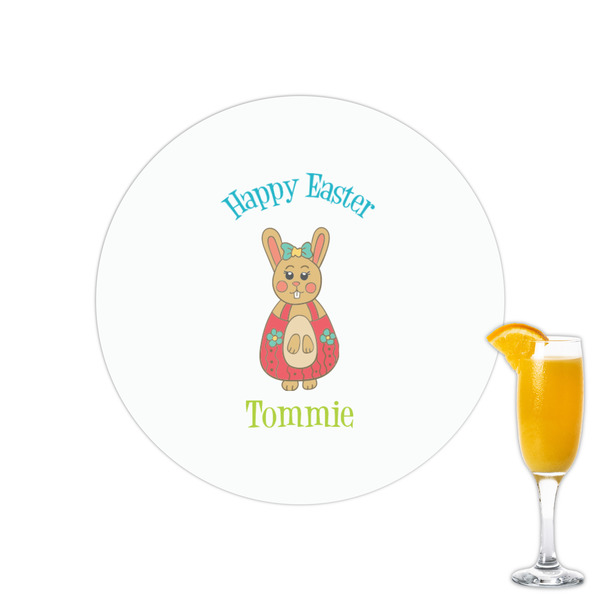 Custom Fun Easter Bunnies Printed Drink Topper - 2.15" (Personalized)