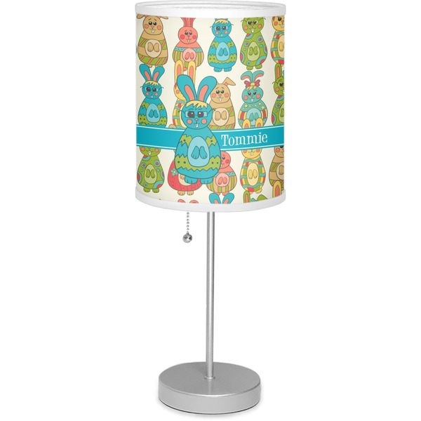 Custom Fun Easter Bunnies Lamp with Drum Shade (Personalized)