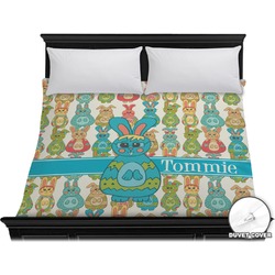 Fun Easter Bunnies Duvet Cover - King (Personalized)