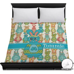 Fun Easter Bunnies Duvet Cover - Full / Queen (Personalized)