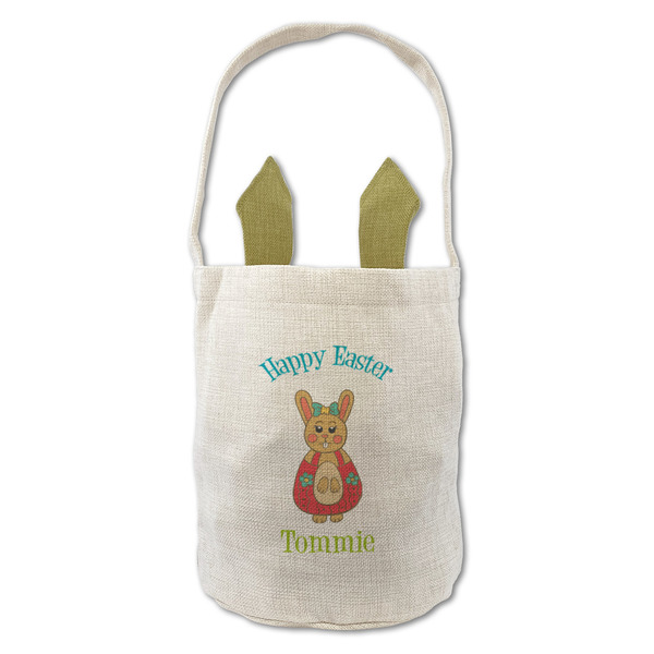 Custom Fun Easter Bunnies Easter Basket (Personalized)