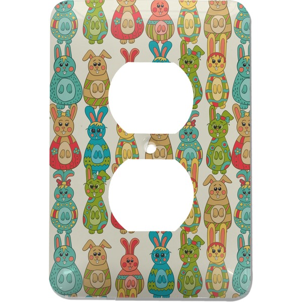 Custom Fun Easter Bunnies Electric Outlet Plate