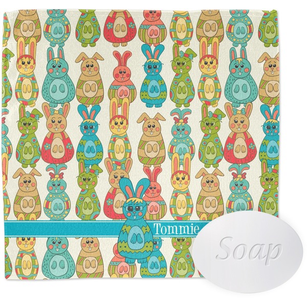 Custom Fun Easter Bunnies Washcloth (Personalized)