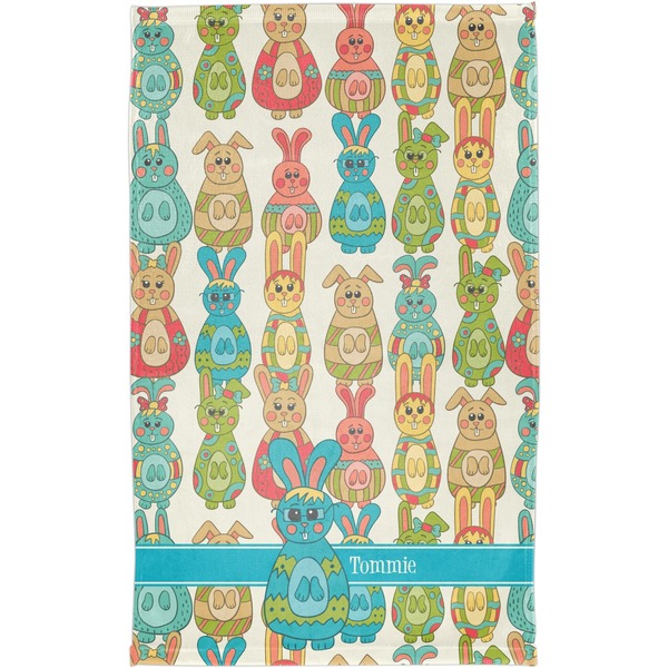 Fun Easter Bunnies Finger Tip Towel - Full View