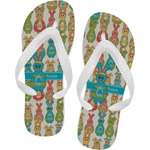 Fun Easter Bunnies Flip Flops - Large (Personalized)