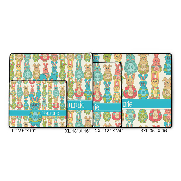 Fun Easter Bunnies Gaming Mats - SIZE CHART