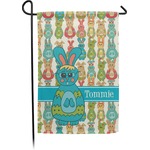 Fun Easter Bunnies Small Garden Flag - Double Sided w/ Name or Text