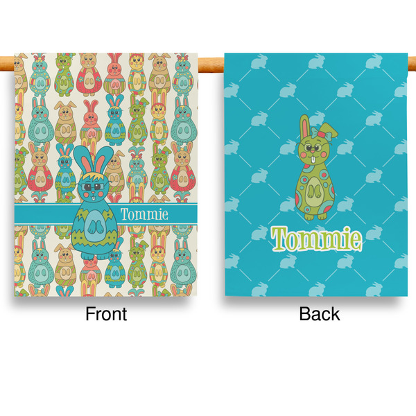 Fun Easter Bunnies Garden Flags - Large - Double Sided - APPROVAL