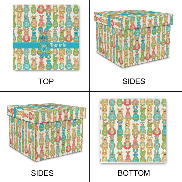 Fun Easter Bunnies Gift Boxes with Lid - Canvas Wrapped - Medium - Approval