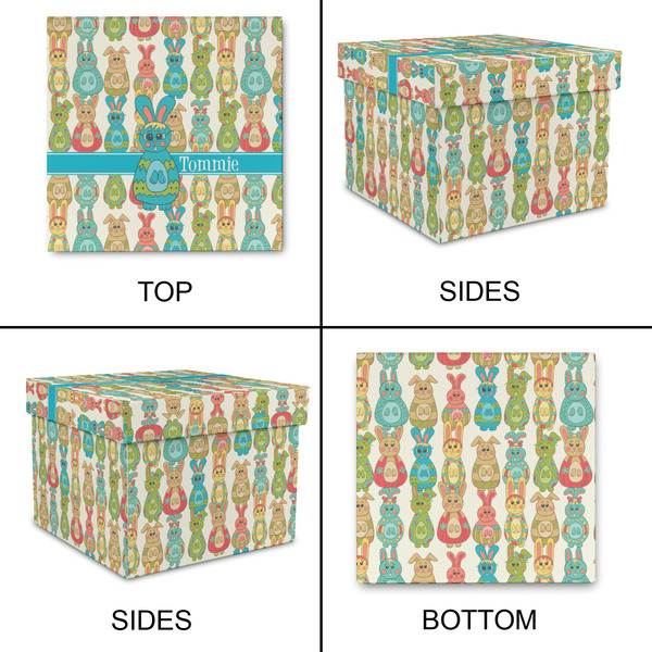 Fun Easter Bunnies Gift Boxes with Lid - Canvas Wrapped - Small - Approval