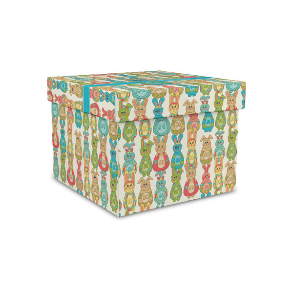 Custom Fun Easter Bunnies Gift Box with Lid - Canvas Wrapped - Small (Personalized)