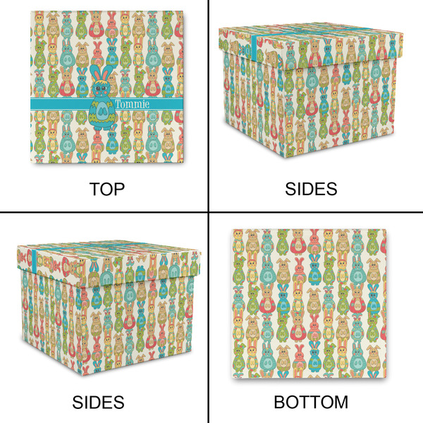 Fun Easter Bunnies Gift Boxes with Lid - Canvas Wrapped - X-Large - Approval