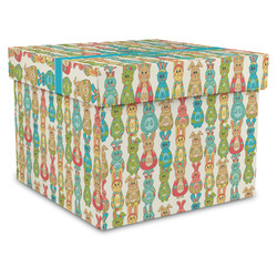 Fun Easter Bunnies Gift Box with Lid - Canvas Wrapped - X-Large (Personalized)