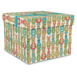 Fun Easter Bunnies Gift Box with Lid - Canvas Wrapped - XX-Large (Personalized)