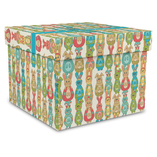 Custom Fun Easter Bunnies Gift Box with Lid - Canvas Wrapped - XX-Large (Personalized)