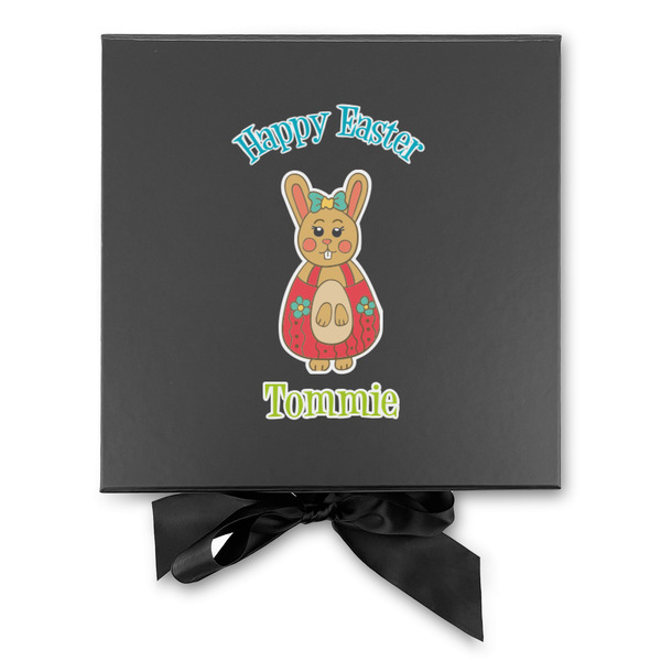 Fun Easter Bunnies Gift Boxes with Magnetic Lid - Black - Approval