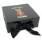 Fun Easter Bunnies Gift Boxes with Magnetic Lid - Black - Front (angle)
