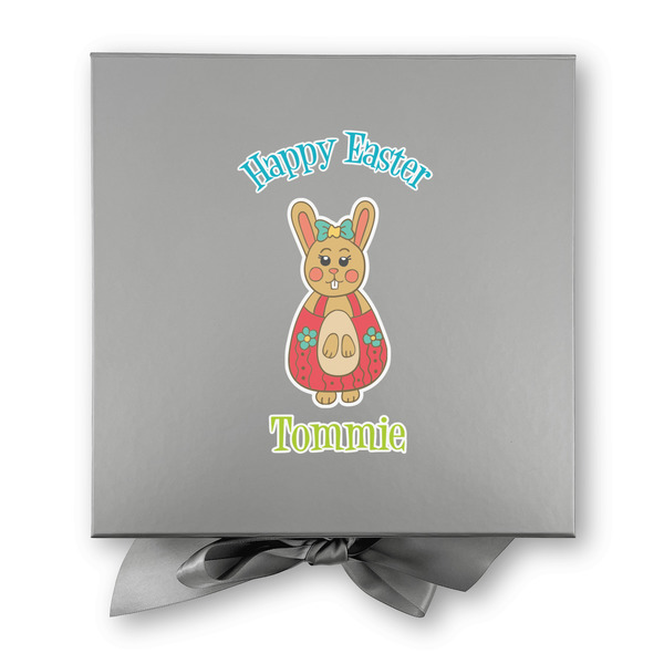 Fun Easter Bunnies Gift Boxes with Magnetic Lid - Silver - Approval