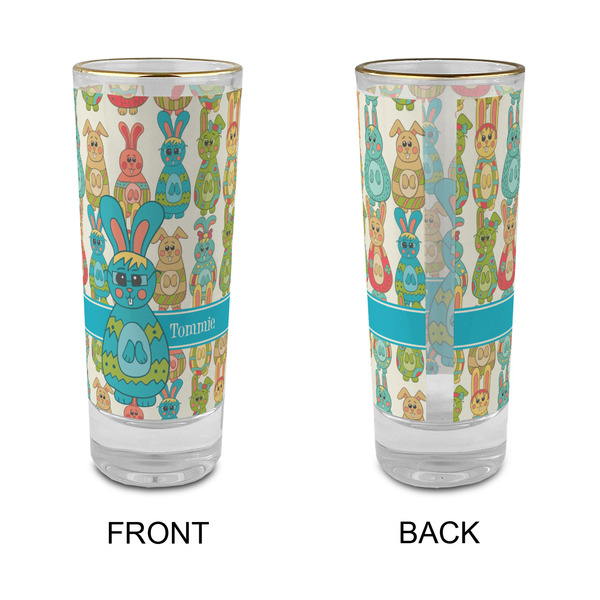 Fun Easter Bunnies Glass Shot Glass - 2 oz - Single - APPROVAL