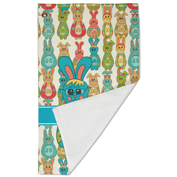 Fun Easter Bunnies Golf Towel - Folded (Large)