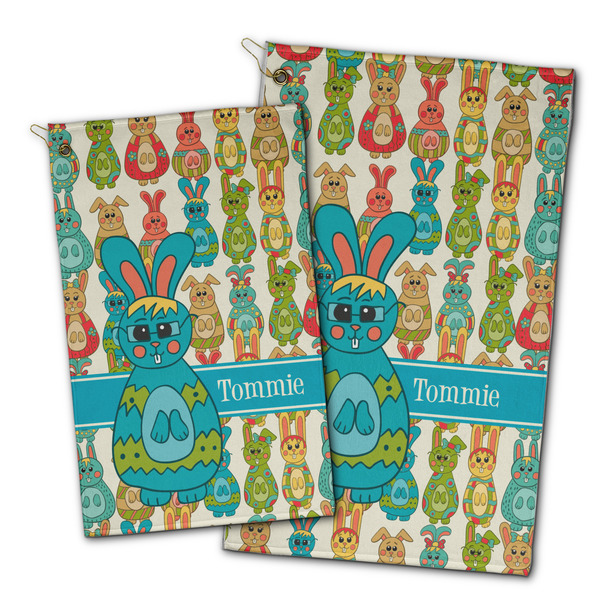 Fun Easter Bunnies Golf Towel - PARENT (small and large)