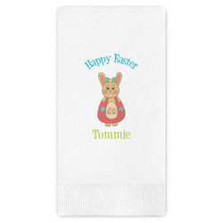 Fun Easter Bunnies Guest Napkins - Full Color - Embossed Edge (Personalized)
