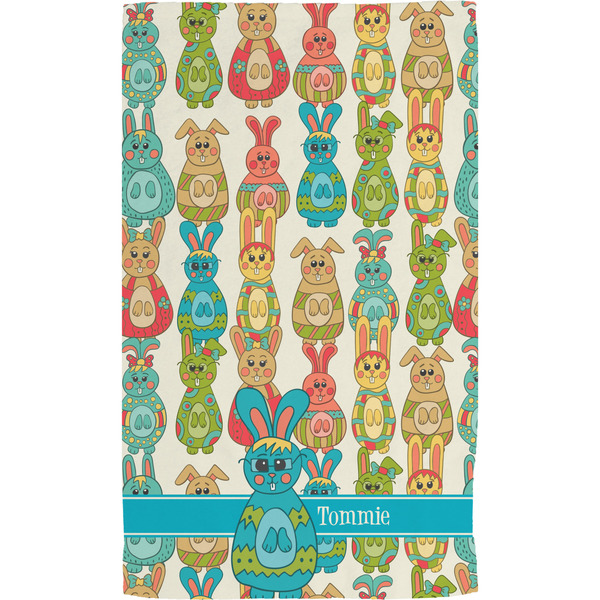 Fun Easter Bunnies Hand Towel (Personalized) Full