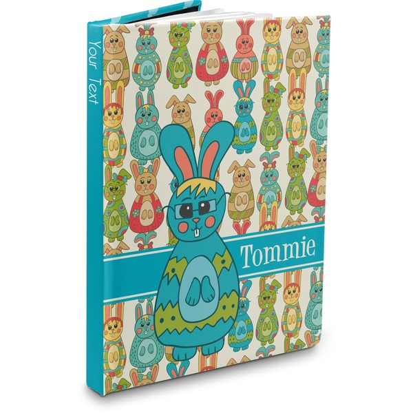 Custom Fun Easter Bunnies Hardbound Journal - 7.25" x 10" (Personalized)
