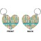 Fun Easter Bunnies Heart Keychain (Front + Back)