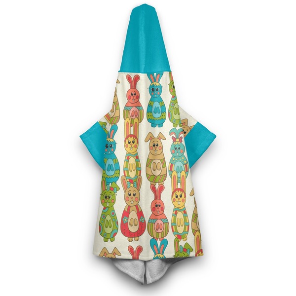 Fun Easter Bunnies Hooded Towel - Hanging