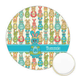 Fun Easter Bunnies Printed Cookie Topper - Round (Personalized)