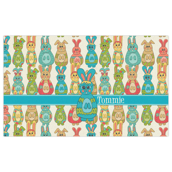 Fun Easter Bunnies Indoor / Outdoor Rug - 3'x5' - Front Flat