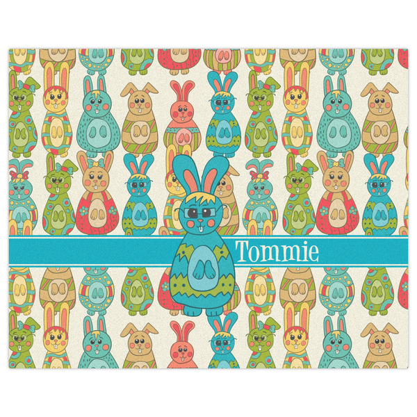 Fun Easter Bunnies Indoor / Outdoor Rug - 8'x10' - Front Flat