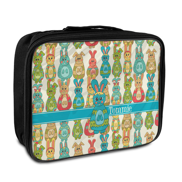 Custom Fun Easter Bunnies Insulated Lunch Bag (Personalized)
