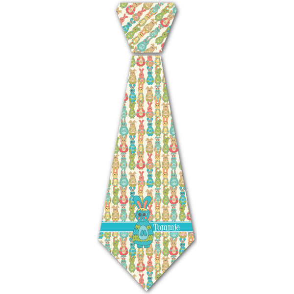 Custom Fun Easter Bunnies Iron On Tie - 4 Sizes w/ Name or Text