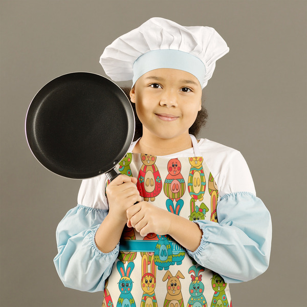 Fun Easter Bunnies Kid's Aprons - Medium - Lifestyle