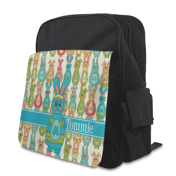 Custom Fun Easter Bunnies Preschool Backpack (Personalized)