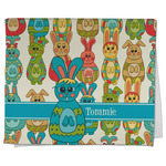 Fun Easter Bunnies Kitchen Towel - Poly Cotton w/ Name or Text