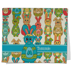 Fun Easter Bunnies Kitchen Towel - Poly Cotton w/ Name or Text