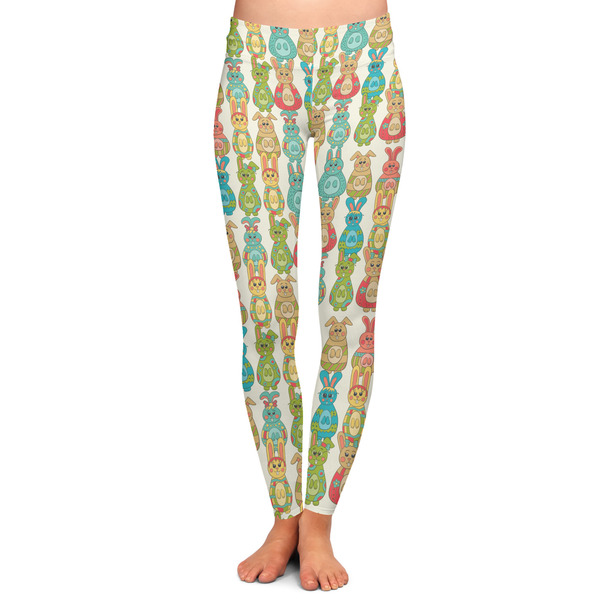 Custom Fun Easter Bunnies Ladies Leggings - Extra Small