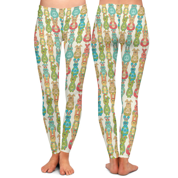 Fun Easter Bunnies Ladies Leggings - Front and Back