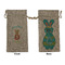 Fun Easter Bunnies Large Burlap Gift Bags - Front & Back