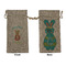 Fun Easter Bunnies Large Burlap Gift Bag - Front & Back (Personalized)