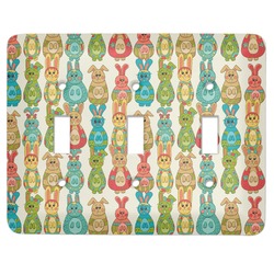 Fun Easter Bunnies Light Switch Cover (3 Toggle Plate)